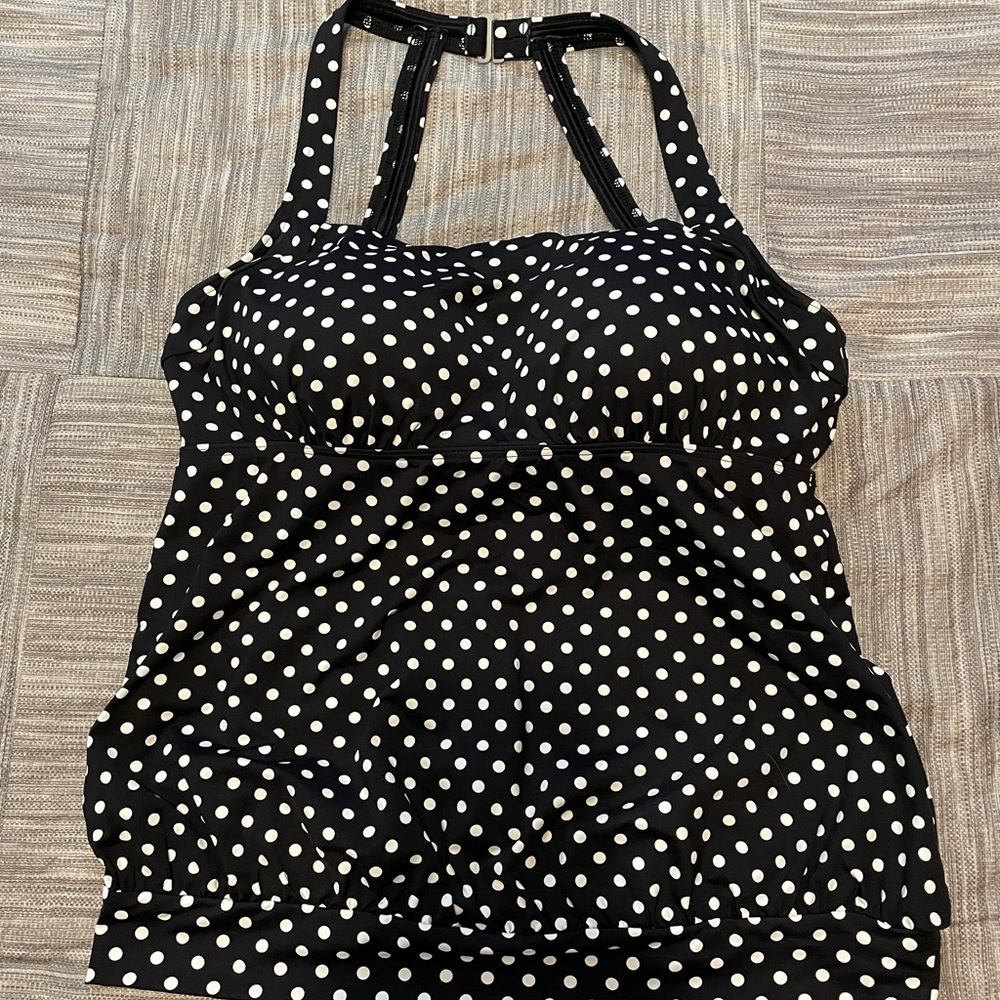 Land’s End, women’s Blouson a tankini top, sz 12DDD